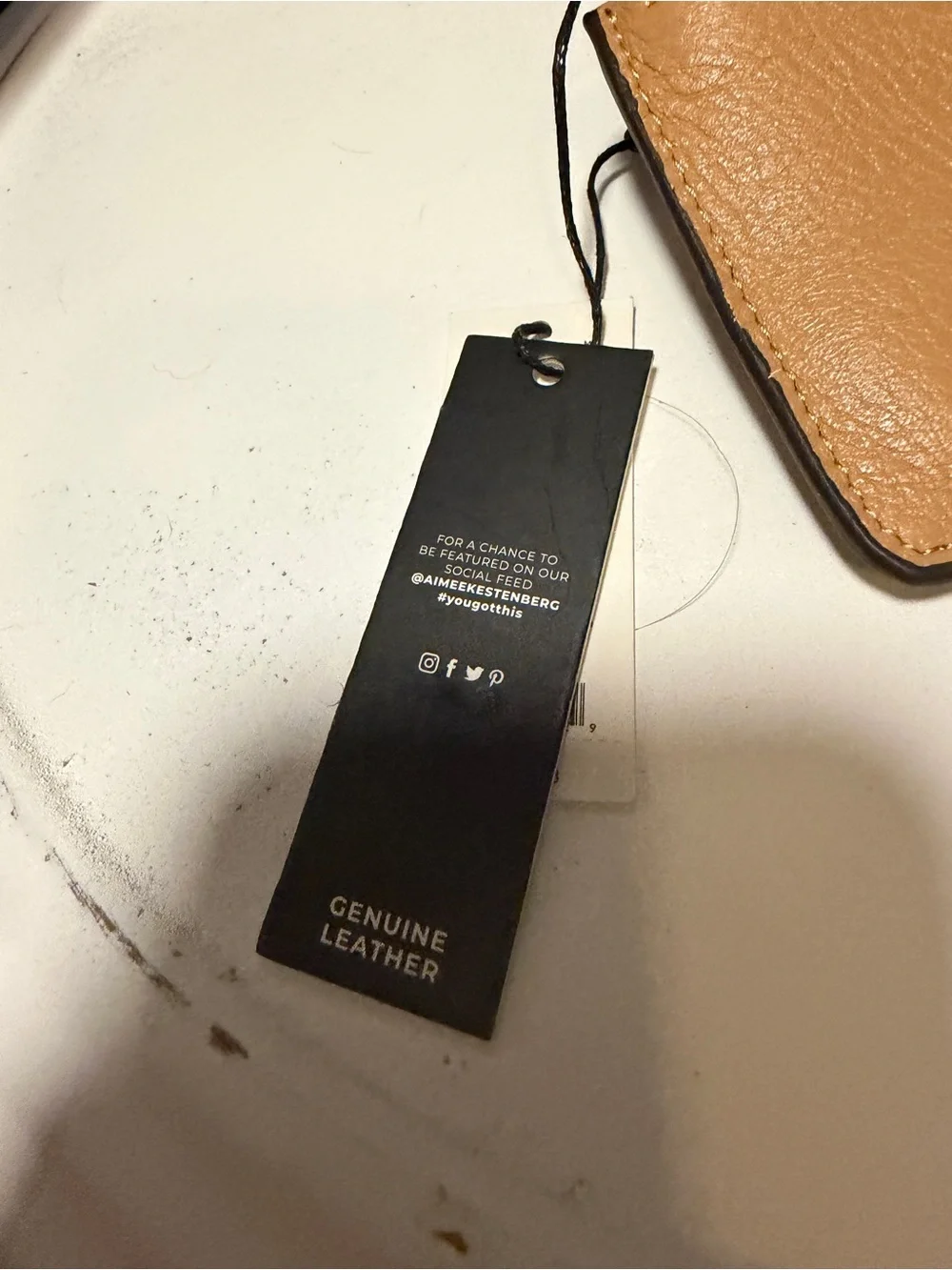 Aimee Kestenberg Tan Leather Zip Card Holder